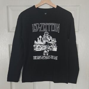 GAP Black Led Zeppelin Graphic Long Sleeve Shirt